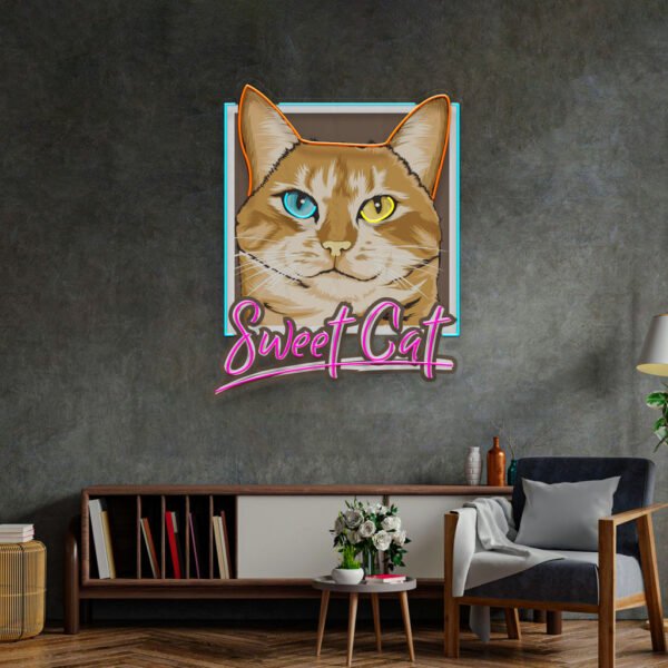 Sweet Cat LED Neon Sign Light Pop Art - Image 4