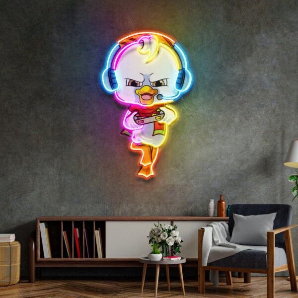 The Gamers Duck Esport LED Neon Sign Light Pop Art - Image 3