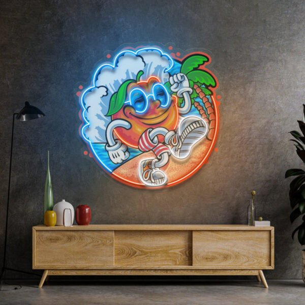 Tropical Sunrise Orange Cartoon LED Neon Sign Light Pop Art - Image 3