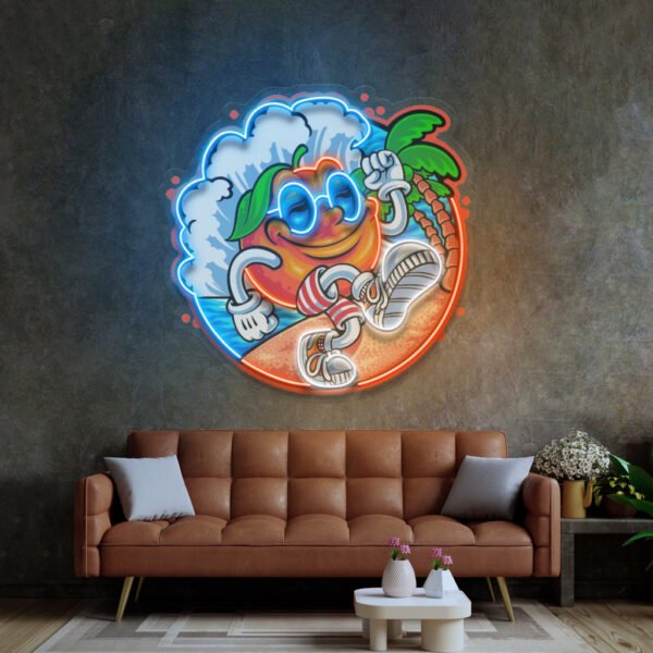Tropical Sunrise Orange Cartoon LED Neon Sign Light Pop Art - Image 4