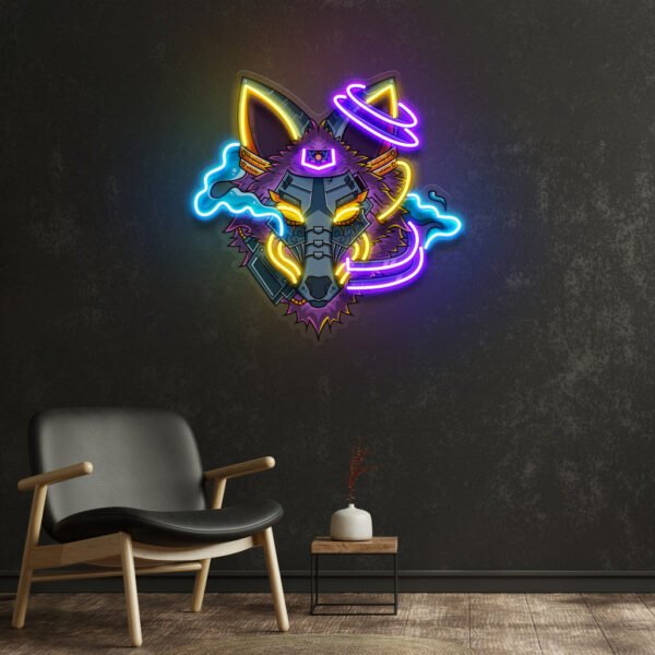 Wolf Robot LED Neon Sign Light Pop Art - Image 3