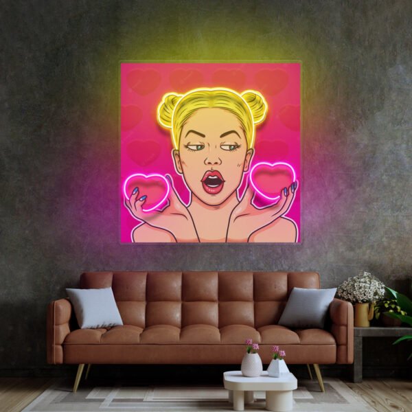 Woman Bring Loves LED Neon Sign Light Pop Art - Image 3