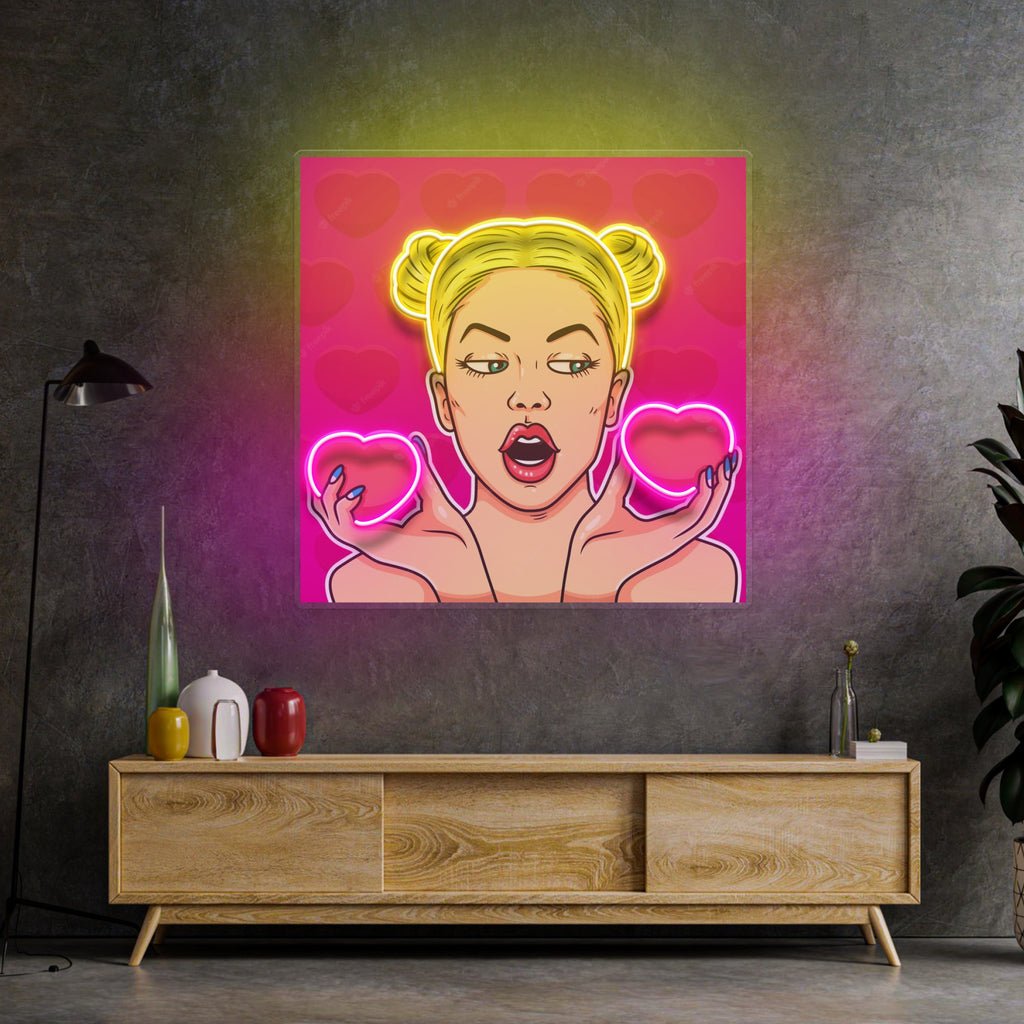 Woman Bring Loves LED Neon Sign Light Pop Art - Image 4