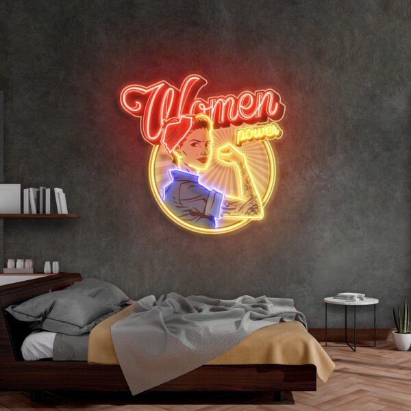 Women In Power Led Neon Acrylic Artwork - Image 3