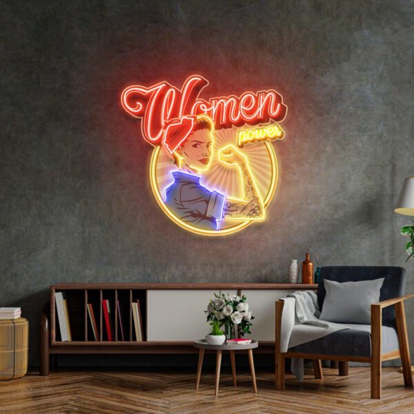 Women In Power Led Neon Acrylic Artwork - Image 4
